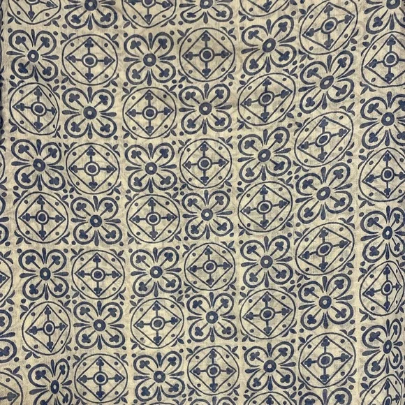 White and Blue Lightweight Infinity Scarf - Picture 5 of 5